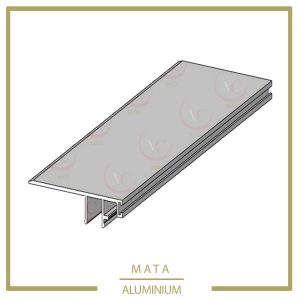 پروفیل کاور بالا پایه شیشه گیر در حالت دفنی
